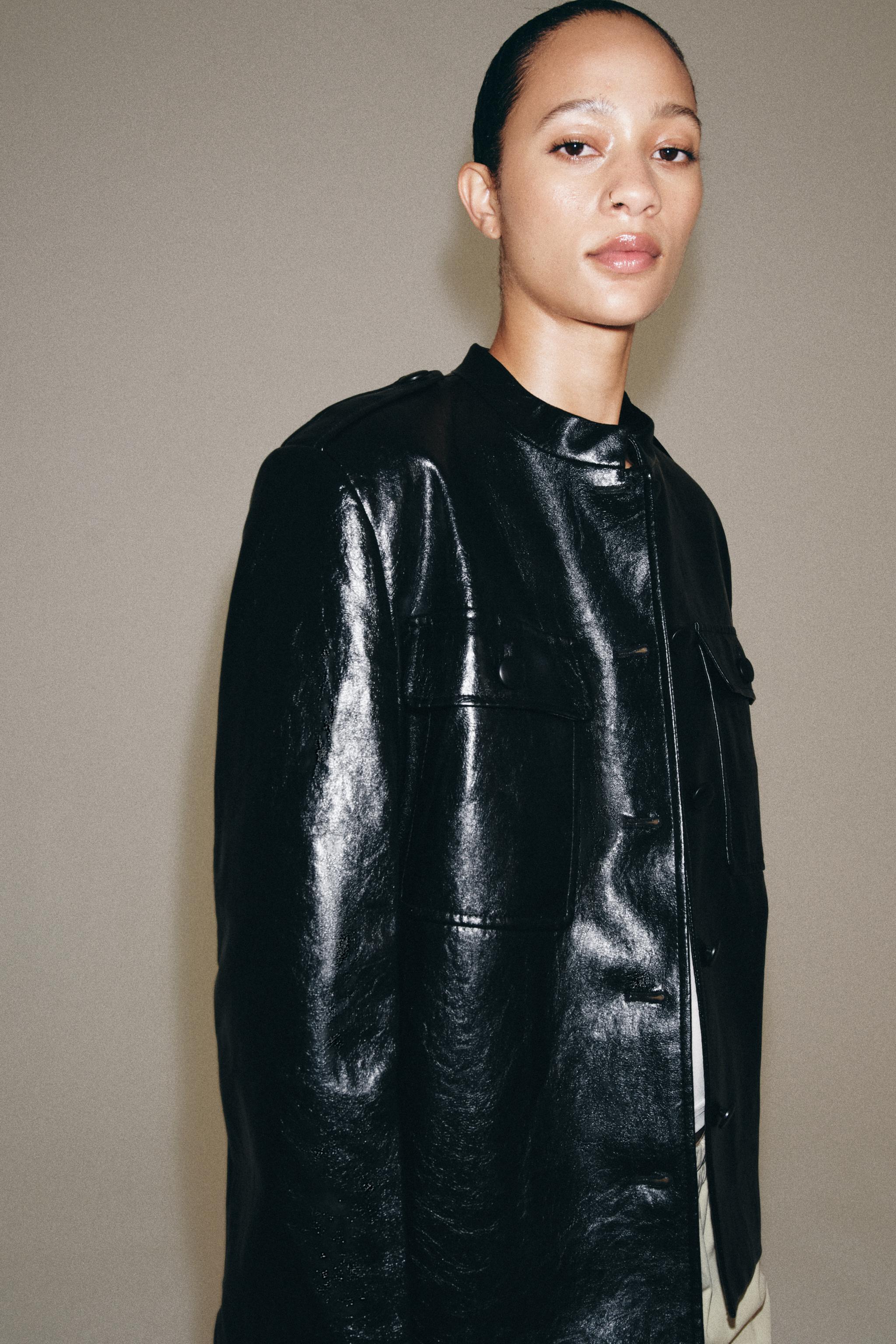 ZW COLLECTION FAUX LEATHER JACKET